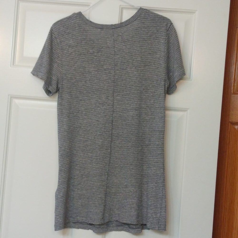 CURRENT/ELLIOTT STRIPPED DISTRESSED TOP - Picture 5 of 5